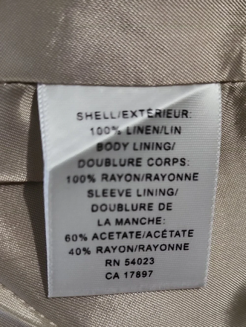 Banana Republic Men's Linen Blazer Sport Coat Tan Beige 40S Patch Pockets